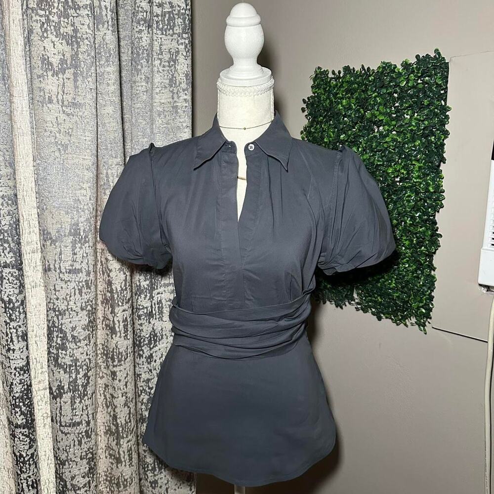 BCBG maxazria gray blouse